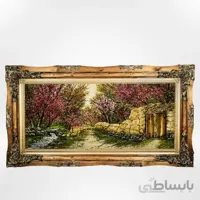 تابلو فرش دستباف طرح کوچه باغ شکوفه کد 116