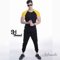ست مردانه کد 173 تیشرت دو رنگ و شلوار شیش جیب ا Men's set code 173 two-color T-shirt and six-pocket pants