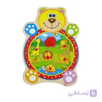 پازل دکمه ای چوبی
