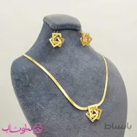 نیم ست زنانه زنجیر ماری طرح سه مربع