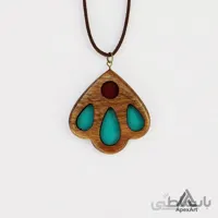 گردنبند چوبی طرح ایراندخت