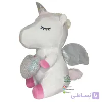تکشاخ بال متالیک قلب پولکی 40 سانتی کد 15416