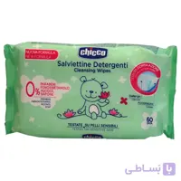 دستمال مرطوب سبز چیکو chicco بسته 60 عددی