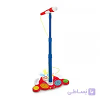 میکروفن اسباب بازی پایه دار کودک قرمز winfun مدل 002044