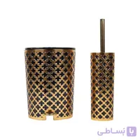 سطل و فرچه طرح گل سایز 1 لیمون ا -