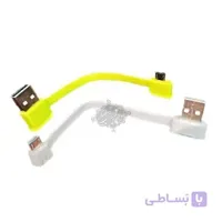 کابل میکرو فلت پاوربانکی آبی فست شارژ