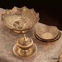 ست پذیرایی برنجی میناکاری کد 017
