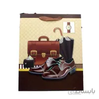 ساک هدیه مردانه 3 بعدی طرح ساعت کیف و کفش