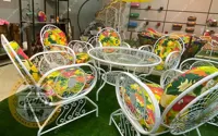 مبل باغی فلزی مدل خورشیدی (اقتصادی)
