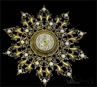 ساعت بادمجانی نگینی ا jeweled eggplant clock