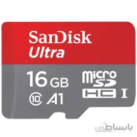 کارت حافظه microsdhc سن دیسک مدل sandisk ultra a1 کلاس 10 استاندارد uhs i u1 سرعت 98mbps ظرفیت 16 گیگابایت در بروزکالا