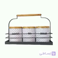 استند پاسماوری فلزی یک طبقه دسته چوبی