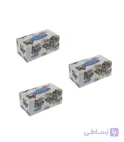 دستمال کاغذی 100 برگ گلریز گلدار مدل افسون بسته 3 عددی