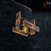 چراغ آویز چوبی کد 101-A1