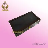 جعبه ساعت لوکس کلکسیونی چوبی ۱۲تایی رنگ قهوه ای box12102