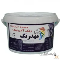 رنگ آکریلیک سفید پایه آب نیمه براق گالن مهدرنگ