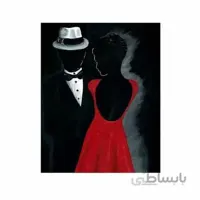 تابلو نقاشی رنگ روغن مدرن تصویر زن و شوهر