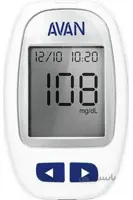 دستگاه تست قندخون آوان مدل AGM01 به همراه 25 عدد نوار تست قند خون ا Avan AGM01 Blood Glucose Meter With 100 Test Strips Pack