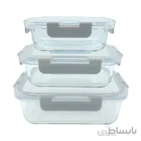 ظرف نگهدارنده پیرکس 3 تکه مستطیل سوپاپ دار والرین مدل 223WP