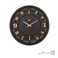 ساعت دیواری مشکی و طلایی
