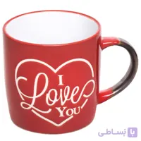 ماگ قرمز طرح لاو کد 804