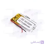 باتری هدفون بلوتوث لیتیومی تک سل 3.7V 200mAh دارای برد محافظ باطری کیفیت بالا 041225p 3.7v 200mah high quality battery