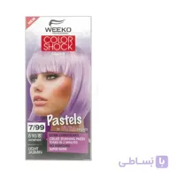 کیت رنگ مو ویکو مدل color shock شماره 7/99 حجم 80 میلی لیتر رنگ یاسی روشن