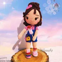 عروسک بافتنی دختر آبنباتی ( کد 60204 )