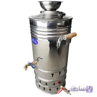 سماور گازی استیل 33 لیتر شمعک دار ا سماور گازی استیل 33 لیتر شمعک دار ظرفیت : 33 لیتر جنس : تمام استیل شمعک دار ارتفاع : 75 سانت قطر : 32 سانت وزن : 5040 گرم کارکرد با گاز شهری و گاز کپسول