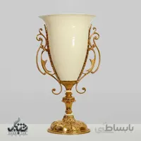 گلدان I 855 کاپ خربزه ای لبه باز سایز 2 کرم طلایی