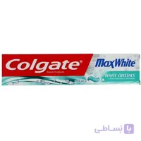 خمیر دندان کولگیت مدل Max White اصل حاوی کریستال نعنا | سفیدکننده قوی دندان | 75 میل ا Colgate Max White Crystal Mint Gel Toothpaste 75ml