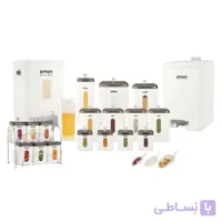 سرویس آشپزخانه لیمون 21 پارچه چهارگوش