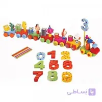 اسباب بازی چوبی قطار تولد با اعداد کد BZ-29-D