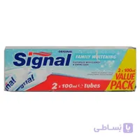 خمیر دندان خانواده سیگنال signal سفید کننده و محافظ دندان | دو تیوب ۱۰۰ میل ا Signal Family Whitening Fluoride Toothpaste Pack 2× 100ml