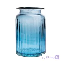 گلدان استوانه شیاردار متوسط ابی