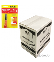 چسب قطره ای رازی مدل Super Glue حجم 3 میلی لیتر کارتن 144 عددی