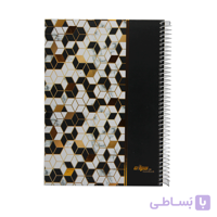 دفتر 100 برگ سیمی کلیپس ( Clips ) مدل گلاسه کلاسیک - کد 0124