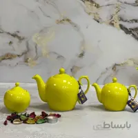 قوری شکس مدل مجید رنگ زردسایز بزرگ