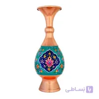 گلدان مس و پرداز 25 سانتی