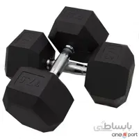 دمبل شش ضلعی 17.5 کیلوگرم بسته دو عددی