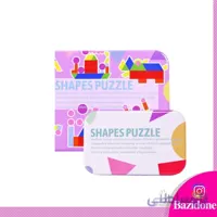 تطابق اشکال چوبی جعبه فلزی (بنفش)