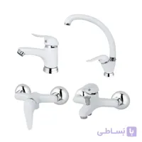 ست شیرآلات مدل راهو سفید کروم