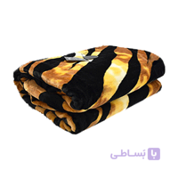 پتو ترک اکرولیک دونفره دورمینا پلنگی زرد