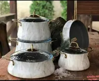 سرویس قابلمه گرانیتی خمره ای 9 پارچه بریونی brioni