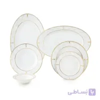 سرویس چینی ۲۸ پارچه چینی زرین سری ایتالیا اف مدل رومانا