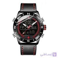 ساعت مچی نیوی فورس مردانه مشکی قرمز مدل Naviforce 9144
