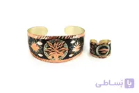 نیم ست مسی دخترانه مشکی طلایی