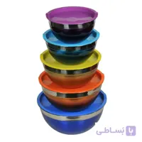 سرویس کاسه استیل درب دار 5 پارچه رومانتیک هوم مدل ANIS-3