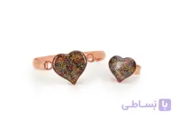 نیم ست مسی طرح قلب بچه‌گانه