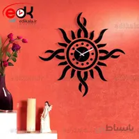 ساعت دیواری فانتزی طرح شعله اتش در پنج رنگ
